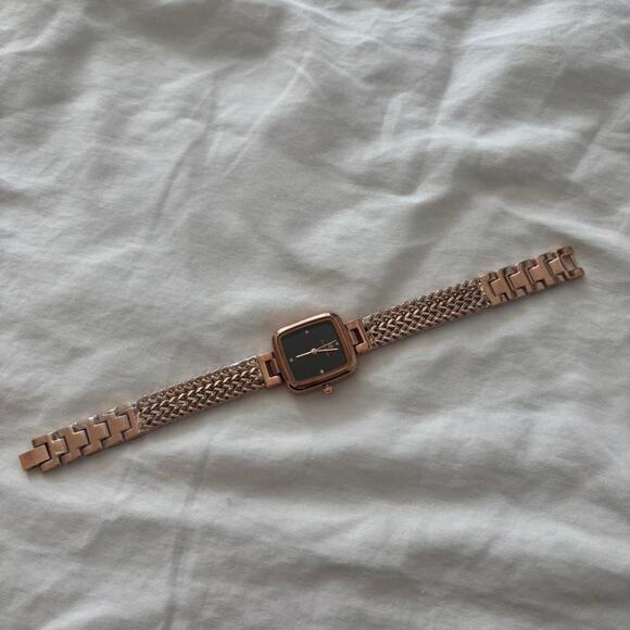Other Accessories - Women’s Rose Gold Square Watch Black Dial Luxury Mesh Band Elegant Waterproof